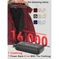 thumbnail image 2 of Fuklindy Graphene Heated Jacket for Women with Battery, 12V Fast Charge 18400mAh Large Capacity Winter Outdoor Lightweight Heating Jackets Red, 2 of 5
