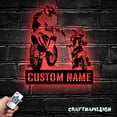 thumbnail image 3 of Craftnamesign Custom Father Gift, Father Son Motocross Metal Sign LED Light, Gift For Father Day, 3 of 5