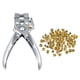 thumbnail image 1 of Eyelet Punch 2-in-1 Eyelet Grommet Pliers Steel Hole Punch Juego de maquillaje para ojales con 100pc Abanopi Perforadora de ojales, 1 of 7