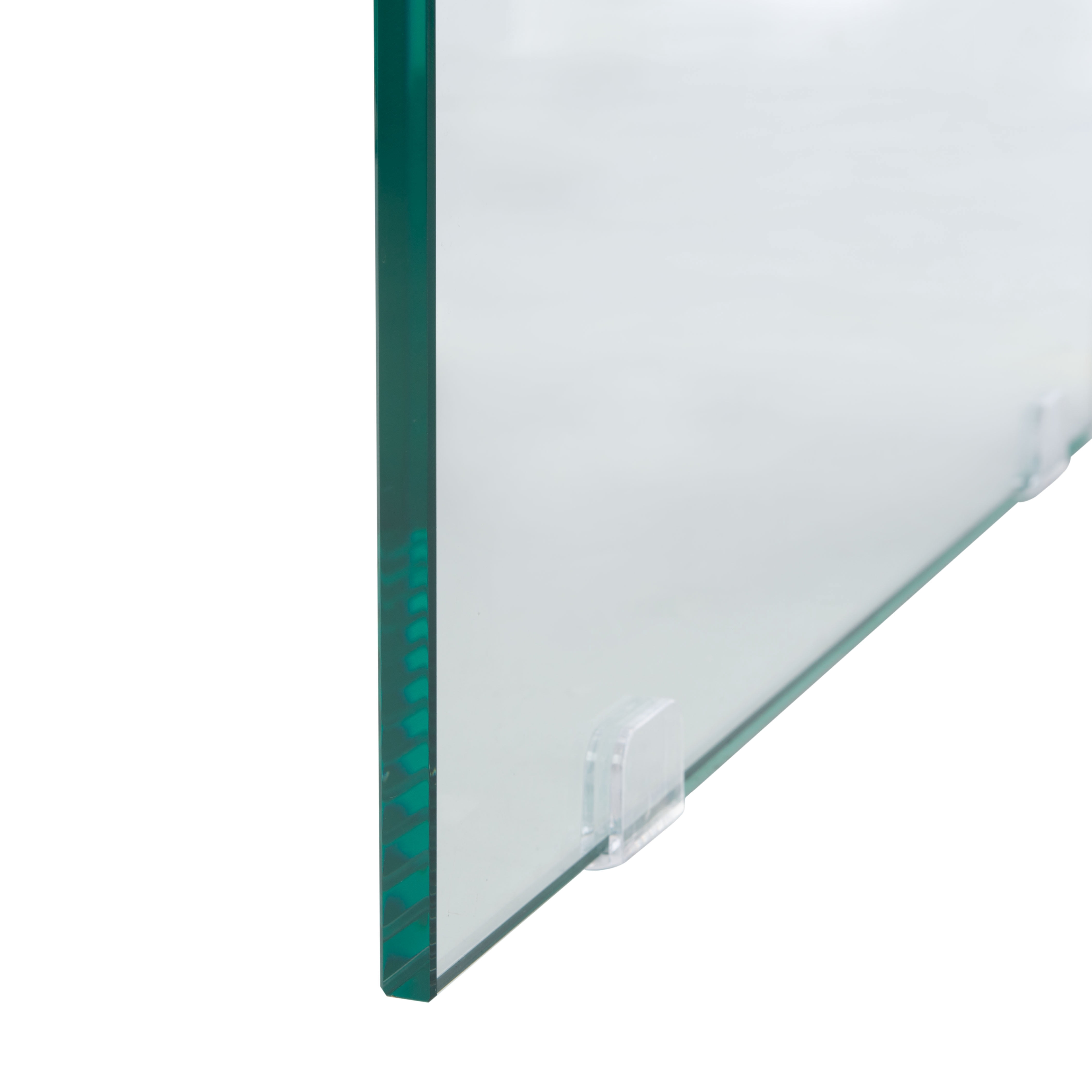 SAFAVIEH Jacob Rectangular Modern Coffee Table, Natural/Glass