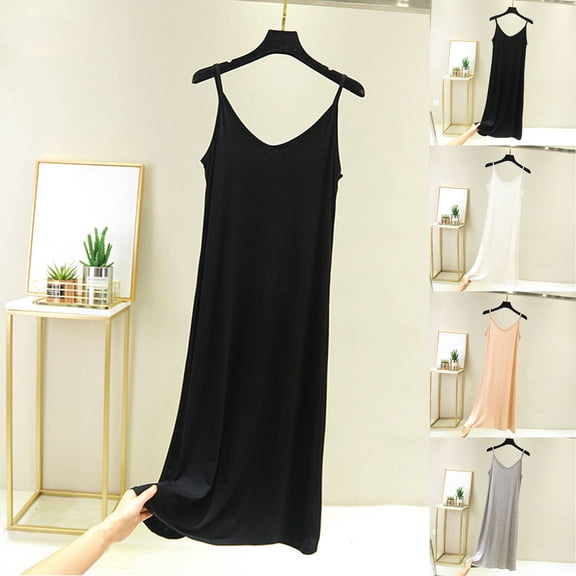 Sakmal Cotton Moomoo Nightgownss for Women Soft Babydoll Sleeveless Pajama Sleep Dress Short Solid Womens Nightgown L