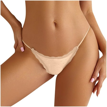 Ruimatai Womens Underwear Bikini Clearance Women s Sexy Bikini Low Rise No Show Thong Panties Beach Swimming Bikini Briefs