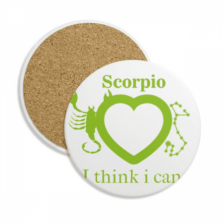 

Motivation Constellation Scorpio Love Coaster Cup Mug Tabletop Protection Absorbent Stone