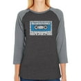 thumbnail image 1 of Women's Raglan Baseball Word Art T-shirt - 80s One Hit Wonders, 1 of 2