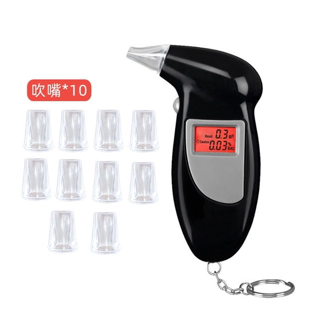 Testeur d'Alcool Automobile Portable Monté sur Voiture Détecteur d'Alcool Soufflant à Double Usage Affichage Numérique Haute Précision, Précision Élevée