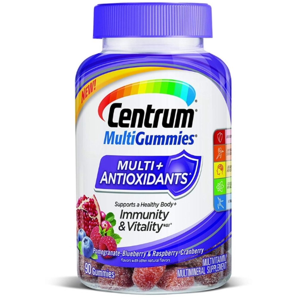 3 Pack Centrum MultiGummies +Antioxidant For Immunity & Vitality, 90