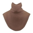 thumbnail image 2 of Women's Thermal Mock Neck Detachable Collar, Stretchable False Collar, Winter Warm Layering Accessory, Cotton Blend High Neck Collar, Solid Color Scarf Alternative, Korean Style Fashion - Coffee, 2 of 3