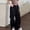 Black, variant on Girls Cargo Pants Casual Solid Color Wide Leg Slacks Oversized Straight Multi Pockets Kids Long Trousers Daily Wearing
