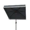 thumbnail image 5 of Safavieh Milan Fringe 7.5' Market Crank Square Umbrella, Navy/White, 5 of 5