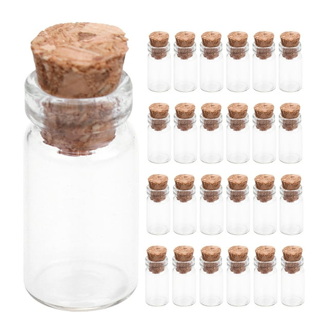 SHISUYAN Mini Bouteilles de Message 50 Pcs en Verre Transparent pour Projets Diy et Fêtes