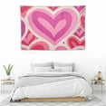 thumbnail image 4 of Creowell  Lovely Pink Heart Tapestry Wall Hanging, Love Princess Modern Tapestry Aesthetic Wall Decor for Bedroom Living Room Dorm 60x40 Inch 60x40in, 4 of 7