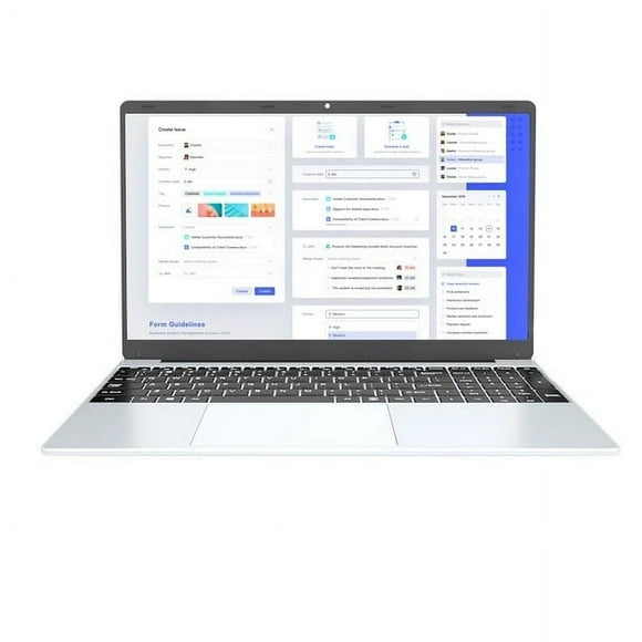 KUU 15.6" Windows 11 Pro Laptop 16GB RAM 512GB SSD, Intel Celeron Processor and Backlit Keyboard