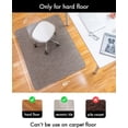 thumbnail image 3 of Office Chair Mat for Hardwood Floor, Non Slip Desk Chair Mat for Home Office, Heavy Duty Floor Protector for Rolling Computer Chair, Chair Mat for Wood Tile Floor 48" x 48", 3 of 10