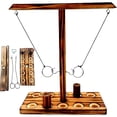 thumbnail image 1 of Juegos de lanzamiento de anillos para adultos, juegos de patio, decoración de patio, juegos de interior al aire libre, juego de gancho y anillo de madera para bares, hogar, fiesta,, 1 of 5