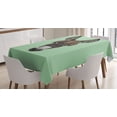 thumbnail image 1 of Ambesonne Donkey Tablecloth Rectangular Table Cover, Illustrated Animal Portrait, 60"x90", Multicolor, 1 of 3