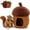 Brown-Squirrel, variant on MorisMos 11.8in Mushroom House Hedgehog Plush, Removable Hedgehog Stuffed Animal