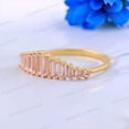 thumbnail image 6 of SHEKHAWATJEWELS 5x2.5 mm / 0.50 Ct Baguette Cut Pink Sapphire Half Eternity Wedding Band Step Cut Stackable Bridal Band Unique Designer Wedding Band Gift for Women, 6 of 8