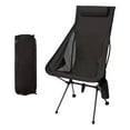 thumbnail image 4 of Silla de camping plegable Silla de playa portátil Silla plegable con respaldo con Negro, 4 of 9