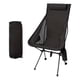 thumbnail image 4 of Silla de camping plegable Silla de playa portátil Silla plegable con respaldo con Negro, 4 of 9