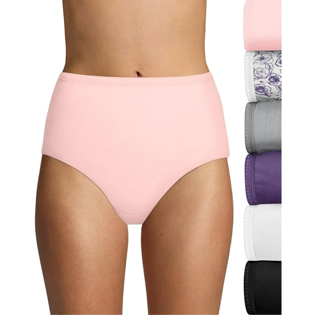 Hanes Womens Ultimate Breathable Cotton Brief 6-Pack, 9