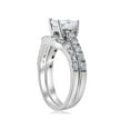 thumbnail image 2 of Bague de Fiançailles Diamant Princesse 1 1/2ct Ensemble Assorti pour Mariage, 2 of 4