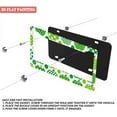 thumbnail image 3 of 1Pack License Plate Frames with Green Apple Pattern Includes Screws & Caps Full Accessories Included Size 6.3x12.2inch(16x31cm), 3 of 8