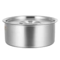 thumbnail image 4 of ColoMX Cuenco de acero inoxidable de 1 pieza, soporte para postre, recipiente para alimentos, cuenco grande con tapa, 4 of 7