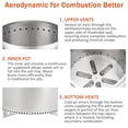 thumbnail image 2 of M optimized 32inch Smokeless Fire Pits with Air Switch, Wood Burning Portable Stainless Steel Outdoor Firepit with Removable Stand & Stove Hook for Camping Backyard Patio Picnic, 2 of 9