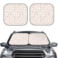 thumbnail image 2 of Naloa Maple Leaves Print 2-Piece Windshield Sunshade,Foldable Car Front Window Sun Shades,for Most Sedans SUV Truck-Small, 2 of 6
