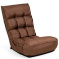 thumbnail image 1 of Costway 4-Position Adjustable Floor Chair Folding Lazy Sofa Cushioned Couch Lounger New, 1 of 10