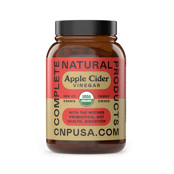 Organic Apple Cider Vinegar Capsules - 530mg 100 Pills Pure ACV with The Mother, Organic Diet & Unfiltered Nutrition