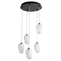 3-810-15-Oxygen Lighting-Vivo - 8W 5 LED Pendant-6.75 Inches Tall and 15.25 Inches Wide-Black Finish