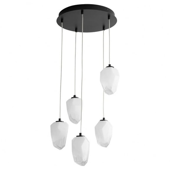 3-810-15-Oxygen Lighting-Vivo - 8W 5 LED Pendant-6.75 Inches Tall and 15.25 Inches Wide-Black Finish