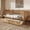 Walnut (with 2 Drawes), variant on Harper & Bright Designs Rattan Daybed Full Size Daybed with 2 Drawes, Retro Mid Century Daybed Frame for Guest Room Bedroom, Walnut