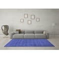 thumbnail image 3 of Ahgly Company Machine Washable Indoor Square Solid Blue Modern Area Rugs, 3' Square, 3 of 4