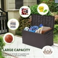 thumbnail image 3 of EHHLY 121 Gallon Outdoor Storage Box, Lockable Containers Waterproof Patio Cushions Deck Boxes Brown, 3 of 9
