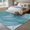 thumbnail image 4 of Teal Green Marble Area Rugs 6'x9', Washable Small Throw Rugs for Kitchen Dining room, Simple Abstract Gradient Fluid Art Indoor Outdoor Rug Non-Slip Low Pile Carpet Runner Reversible Floor Mats, 4 of 8