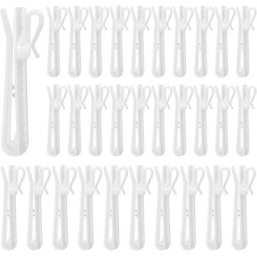 100PCS Pinch Pleat Curtain Hooks Plastic Curtain Hooks Adjustable Curtain Hooks for Drapes Curtain Clips for Door Curtain and Shower Curtain