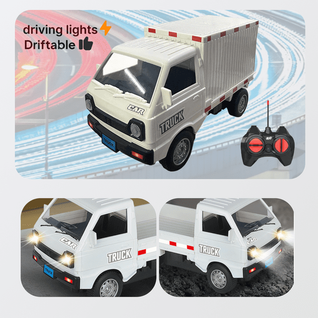 BELOVING RC Car 1/16 Scale Toy Car High Speed Model Vehicle for Age 16+ Adult Present white