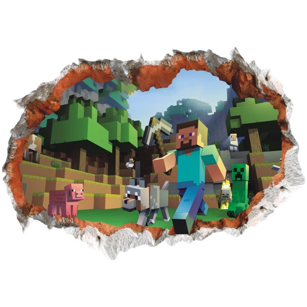 Sywan Large Game 3d Cracked Wall Art Stickers Minecraft Wall Sticker Game Wall Sticker For Game Room Decor 27 6inchx19 7inch Walmart Com Sywan Large Game 3d Cracked Wall Art Stickers Minecraft Wall Sticker Game Wall Sticker For Game Room Decor 27 6inchx19 7inch Walmart Com