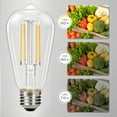 thumbnail image 2 of Leadleds 4-Pack E26 LED Edison Bulb, 8W 100W Equivalent, 2700K Warm White Vintage Light Bulbs, 2 of 7
