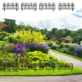 thumbnail image 1 of Fiudx Ofertas relámpago Valla de piquete de jardín con bordes de plástico de 4 piezas - Bordes de plantas de parterres de hierba - Paneles decorativos de carreteras con paisajes - Valla de jardín de, 1 of 7