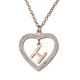 thumbnail image 1 of Collar de Mujer Corazón con Inciales LuckyLy, Modelo Adina rosa UNITALLA, 1 of 7