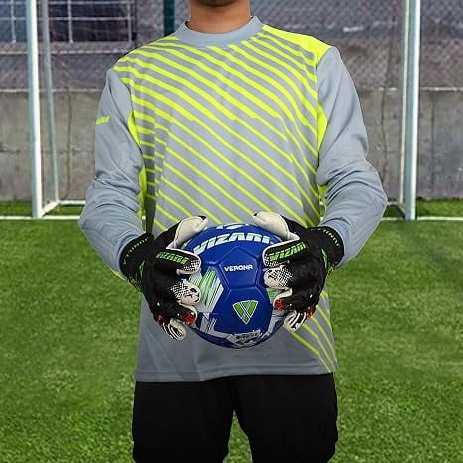Vizari Elbow Padded Arroyo Soccer Goalkeeper Jersey | Long Sleeve Goalie Jersey for Kids and Youth (Size - YL | Green/Yellow)
