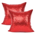 thumbnail image 1 of Funda de almohada decorativa YOUR SMILE, paquete de 2 unidades, 45 x 45 cm, color rojo, 1 of 7