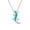 Green, variant on Womens Nautical Tropical Green Opal Gecko Lizard Pendant Necklace in Sterling Silver