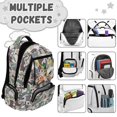 thumbnail image 7 of Garronmavis Soccer Duck Camo School Backpack for Boys 10-12 Bookbags 17 Inch Multi Compartments Large Capacity Primary School Bags Students Daypack Backpacks, 7 of 7