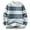 White, variant on Mens Fashion Mink Fleece Sweater Color Block Casual Long Sleeve Crewneck Knit Pullover Shirts