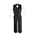 thumbnail image 5 of 6pc Baby Toddler Boys Black Formal Wedding Party Suits Tuxedo Extra Bow Tie S-7, 5 of 6