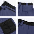 thumbnail image 6 of Men's Outdoor Quick Dry Lightweight Stretchy Shorts for Hiking, Tactical, Camping, Travel with 6 Pockets Blue L, 6 of 7
